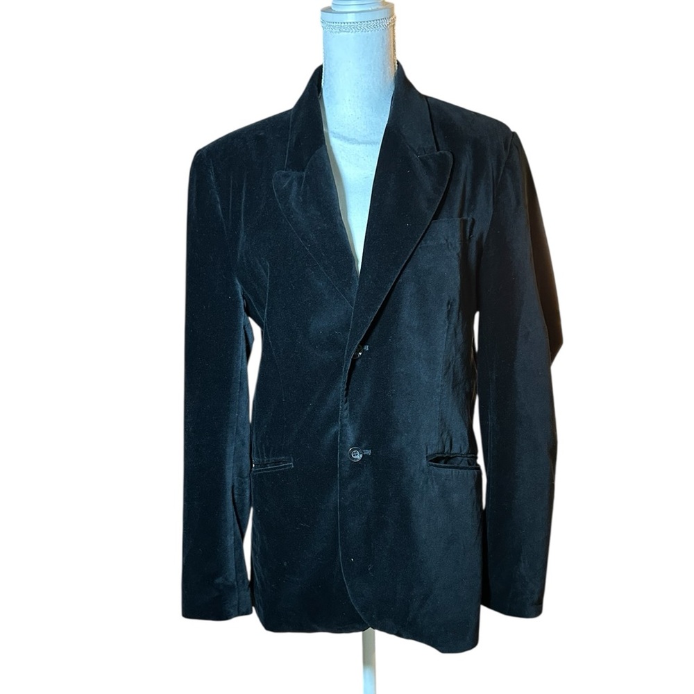Fink Men's Black Velvet Blazer